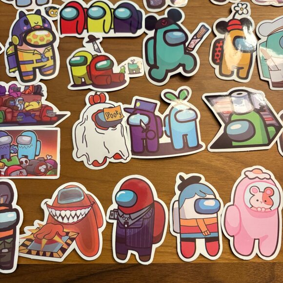 Among Us Imposters Sus 50 PCS Waterproof Vinyl Stickers (SKU: 57ST) - Picture 5 of 7